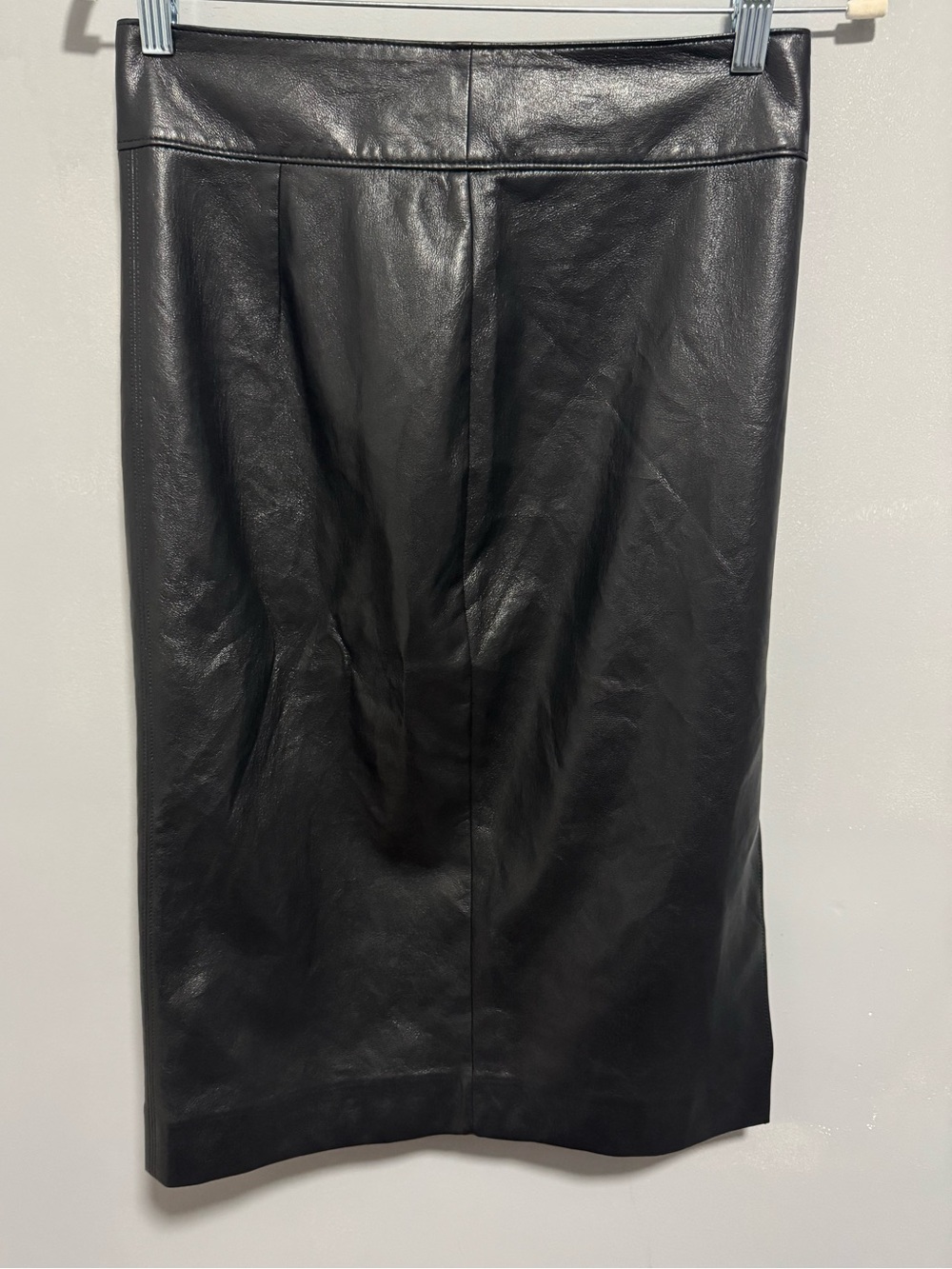Babaton- Aritzia Faux Leather Black Pencil Skirt. Size 6